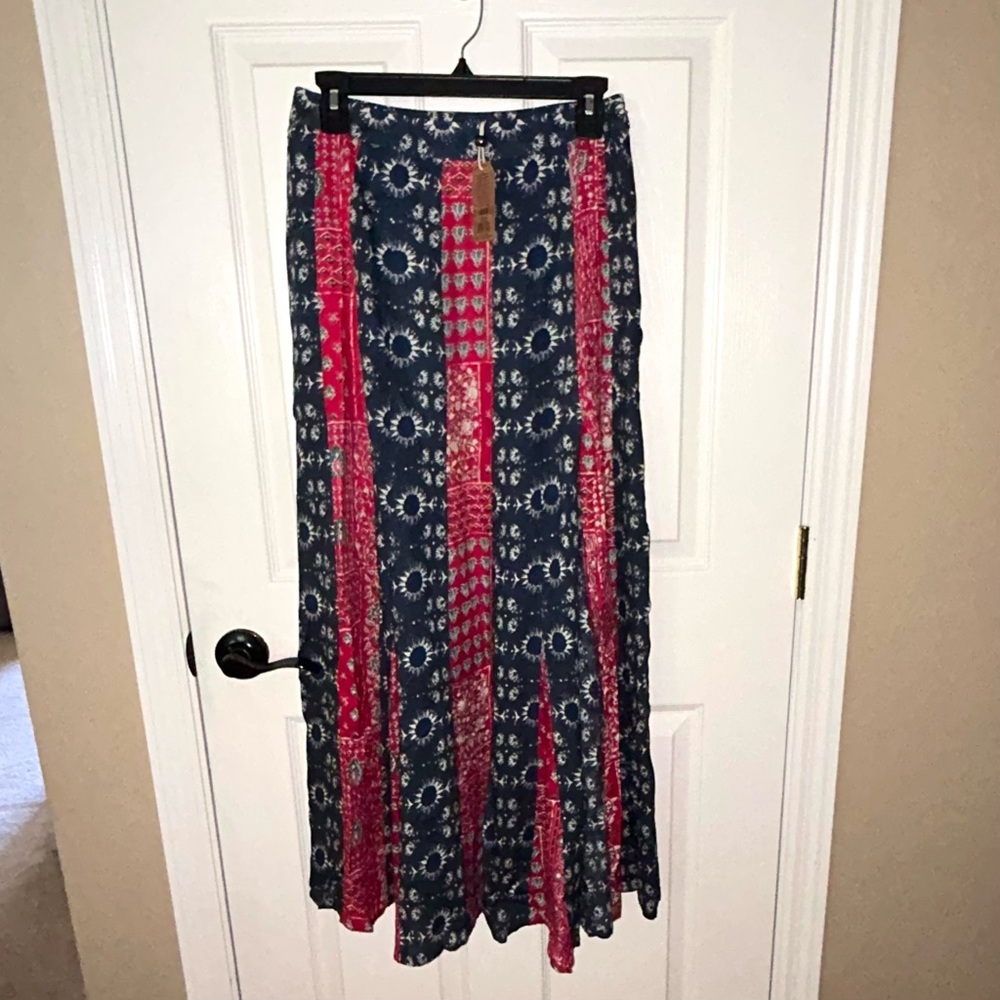 Natural Life Navy & Red Boho Maxi Skirt - Picture 3 of 12